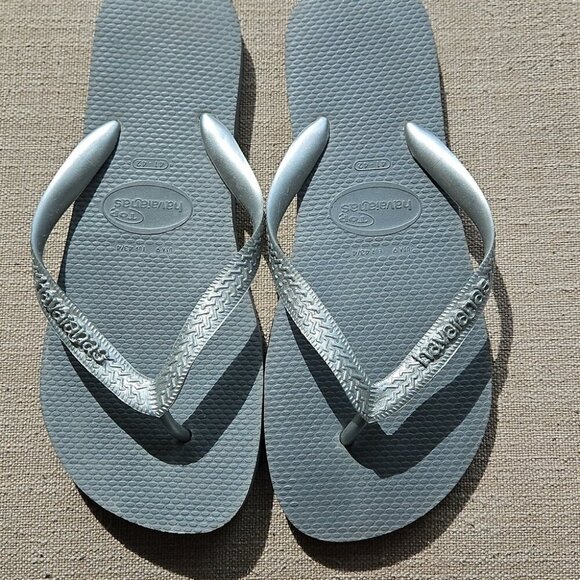 Havaianas Shoes - Havaianas Silver  Flip Flops